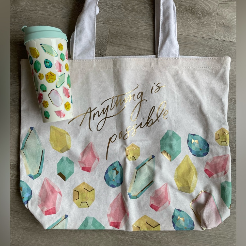 Kendra Scott Anything Is Possible Gems Tote and Tumbler